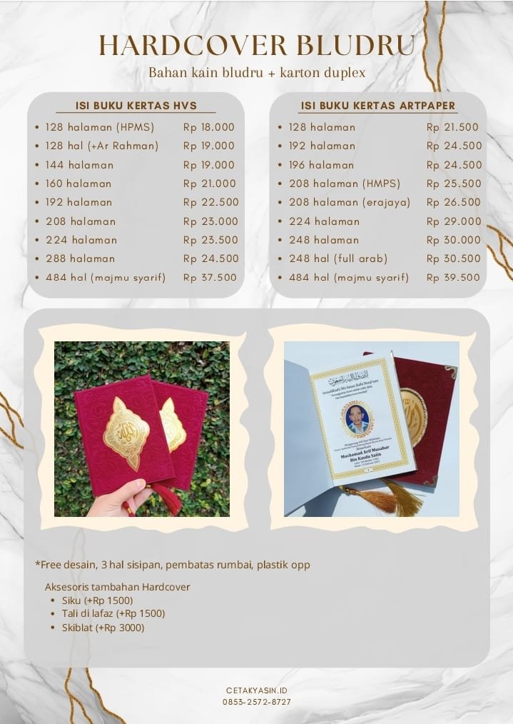 harga buku yasin beludru 2026