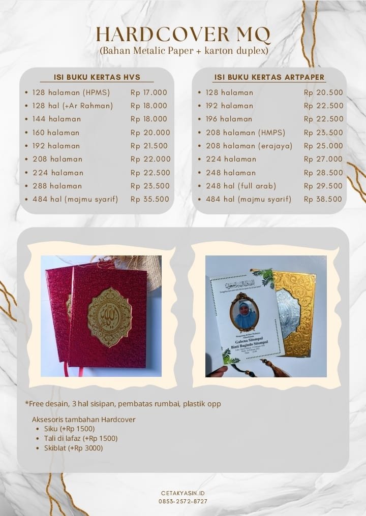 harga buku yasin hardcover 2026