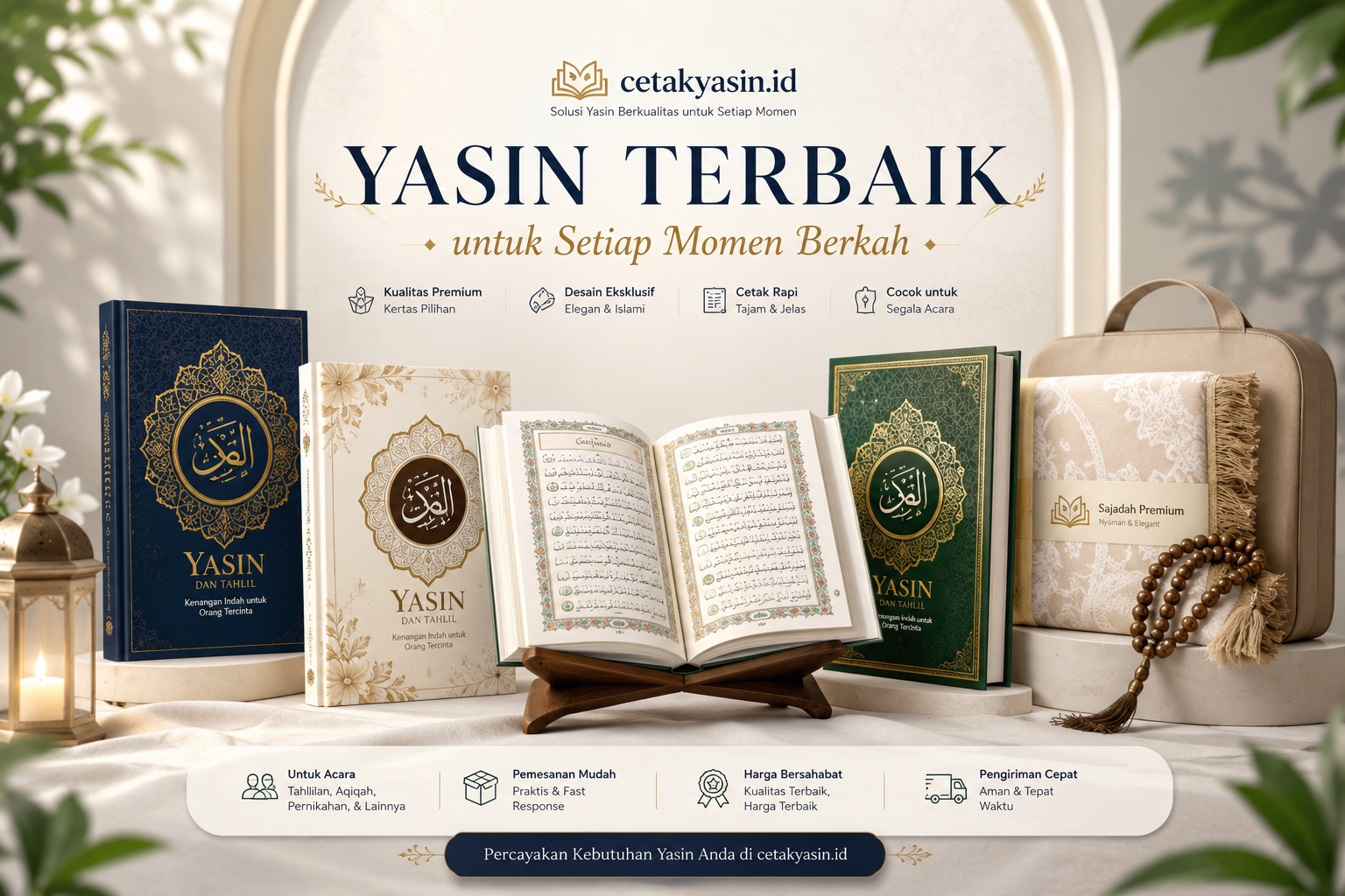 Cetak buku Yasin custom nama dan foto